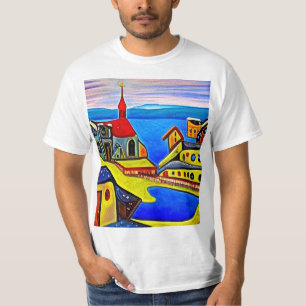 T-shirt Église en bord de mer 3