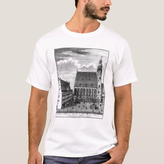 T-shirt Église et école de St Thomas à Leipzig, 1723 (Devant)