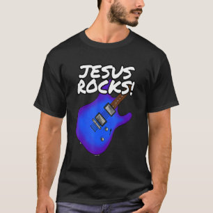 T-shirt Eglise guitariste Jésus Rocks Guitare électrique