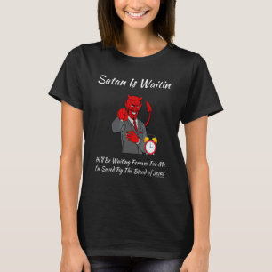 T-shirt Église religieuse chrétienne Satan Dieu Satan est