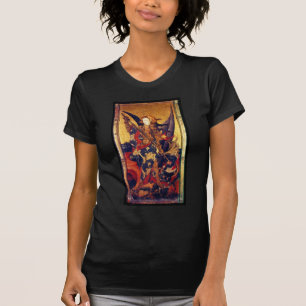 T-shirt Église Saint-Michel-Vanquishing Devil as Medieval 