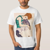 T-shirt Egon Schiele - femme assise avec des jambes (Devant)