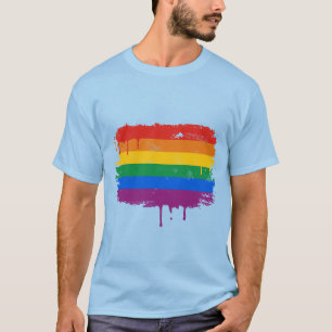 T-SHIRT ÉGOUTTURE GAIE DE DRAPEAU