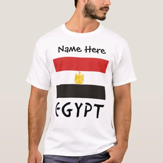 T-shirt Egypt and Egyptian Dlag with Your Name (Devant)