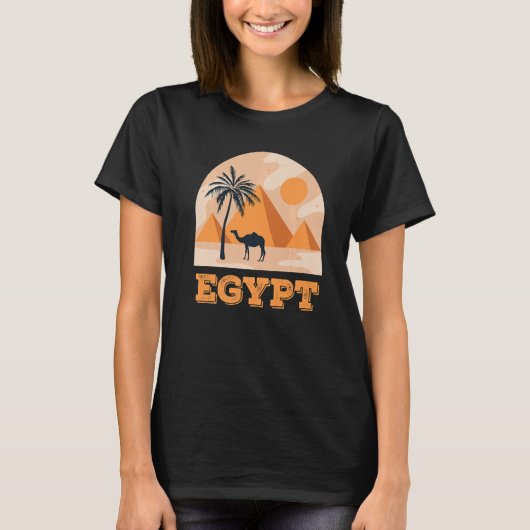 T-shirt Egypt Pyramids Camel Desert Animal Camel (Devant)