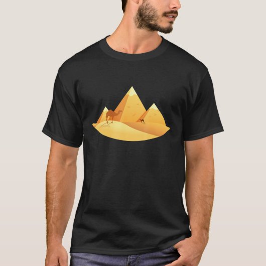 T-shirt Égypte 3 Pyramides Camping Et Désert (Devant)