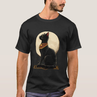 T-shirt Égypte antique Égyptologie Toutânkhamon Chat Baste
