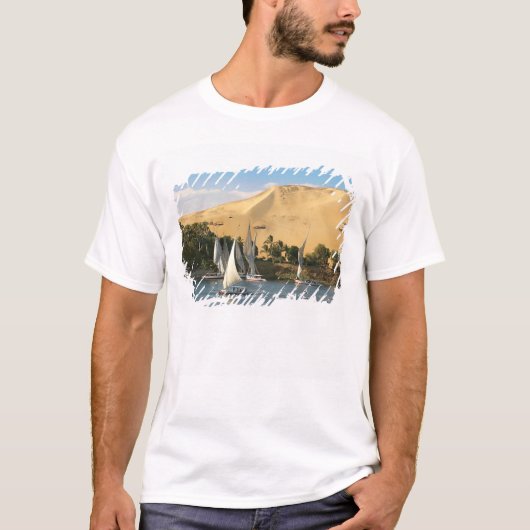 T-shirt Egypte, Assouan, Nil River, voiliers Felucca, 2 (Devant)