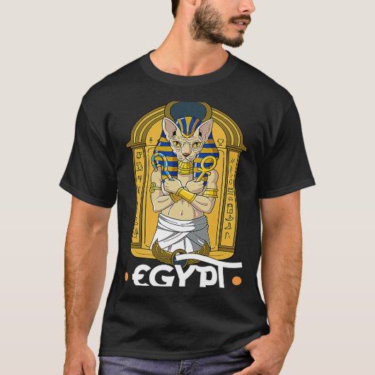 T-shirt Egypte Chat égyptien Sphynx Pharaon 1 (Devant)
