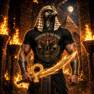 T-shirt Égypte Crest de Football Vintage Pharaons du Terra