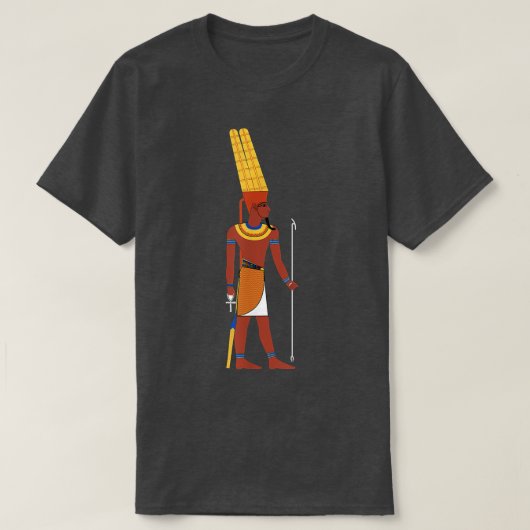 T-shirt Egypte, Dieu égyptien Amun Roi Deity Scepter Tshir (Design devant)