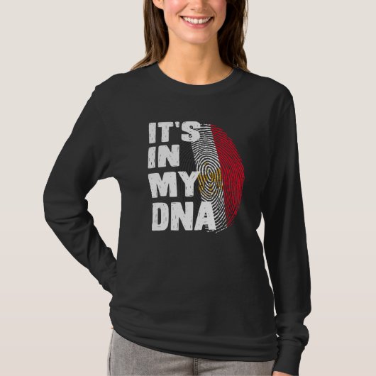 T-shirt Egypte Drapeau C'EST DANS MON ADN Drapeau Drapeau (Devant)