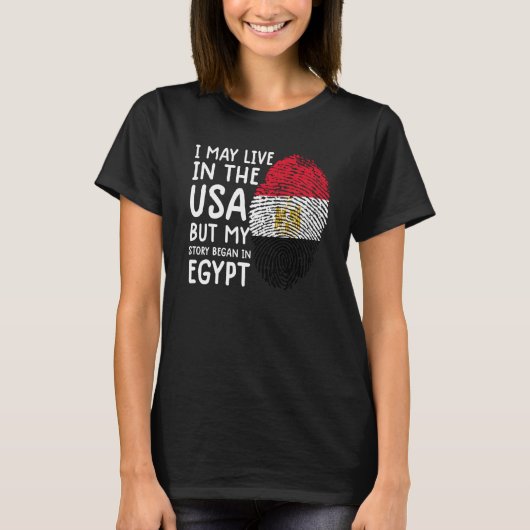 T-shirt Egypte Tee Men Egypte Drapeau Femmes (Devant)