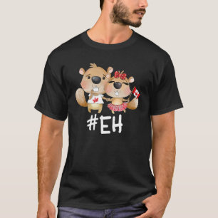 T-shirt Eh Beau Castor Joyeux Feuille D'Érable De La Fête