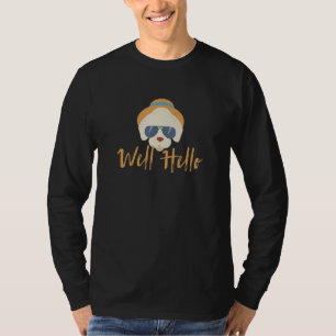 T-shirt Eh bien Bonjour Hipster Chien Design Graphique