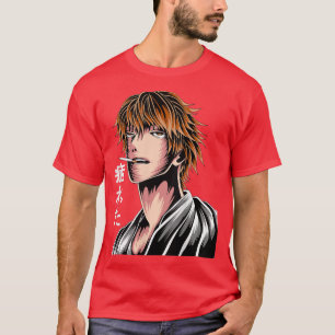 T-shirt Ehausted Samurai Kanji Japon Anime Masque Demon Ya