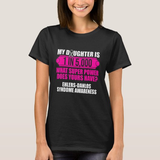 T-shirt Ehlers Danlos Sensibilisation au syndrome Fille Gu (Devant)