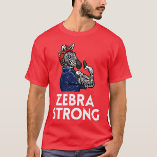 T-shirt EhlersDanlos Syndrome Rosie le Riveter Zebra Stro