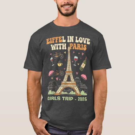 T-shirt Eiffel en amour - Custom Paris Trip Tee (Devant)