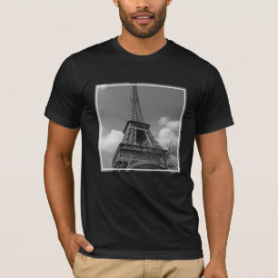 T-shirt Eiffel nuageux en noir et blanc, 2015