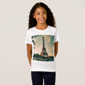 T-Shirt Eiffel tour lancer oreiller (Devant entier)