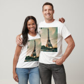 T-shirt Eiffel tour lancer oreiller (Unisexe)