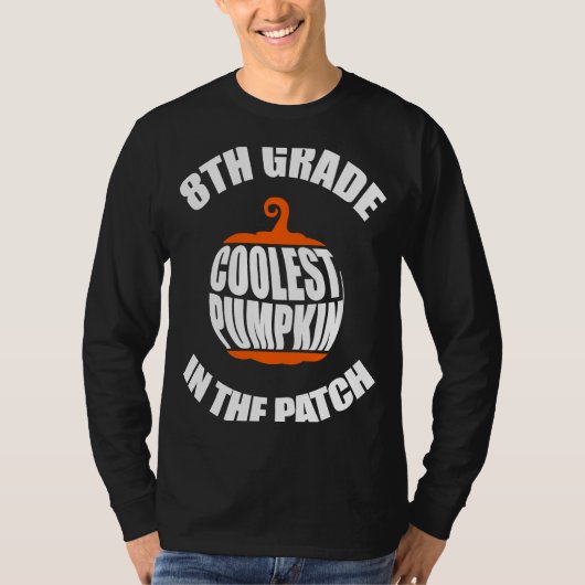 T-shirt Eighth 8th Grade Coolest Pumpkin In The Patch Kids (Devant)