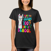 T-shirt Eighth Grade 100 Days Smarter No Prob Llama Teache (Devant)
