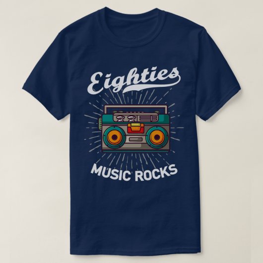 T-shirt Eighties Music Rocks 80s Boom Box Cadeau (Design devant)