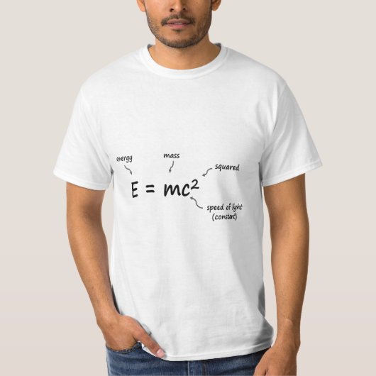 T-shirt einstein equation e=mc2 (Devant)