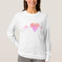 EKG coeur médical ekg ligne rose violet