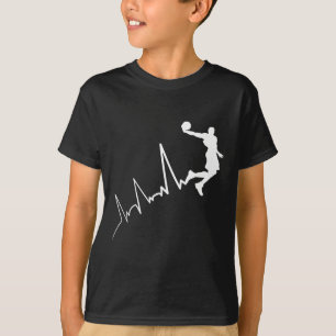 T-shirt EKG fréquence du joueur de basketball heartbeat du