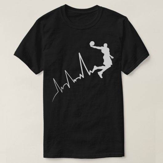 T-shirt EKG frequency of basketball player heartbeat dunki (Design devant)