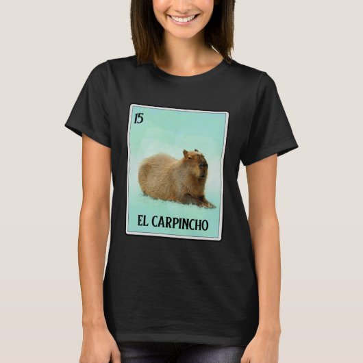 T-shirt El Carpincho Capybara Card  Capibara Animal  Humor (Devant)