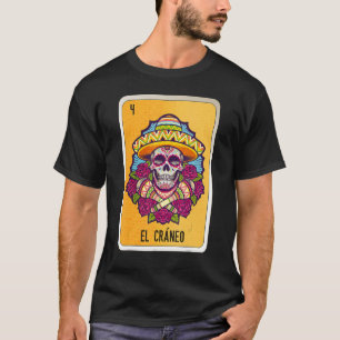 T-shirt El Cráneo Cartes de Bingo de loterie