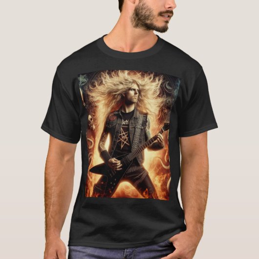 T-shirt El heavy metal se lleva a fuego (Devant)