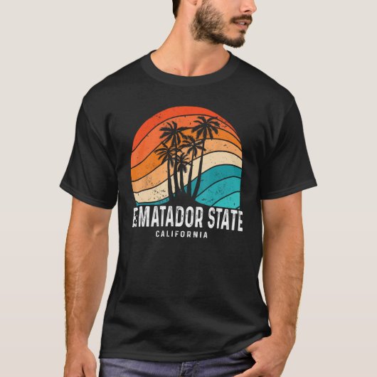 T-shirt El Matador State Beach California Palm Tree Beach  (Devant)