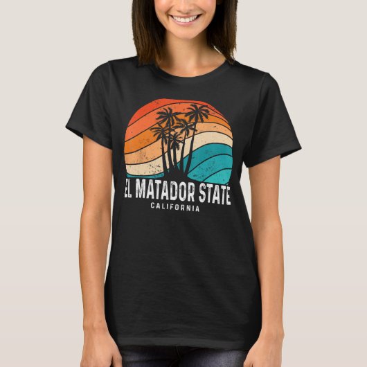 T-shirt El Matador State Beach California Palm Tree Beach (Devant)