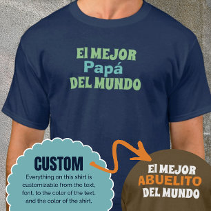 T-shirt El Mejor Del Mundo Idée cadeau de chemise personna