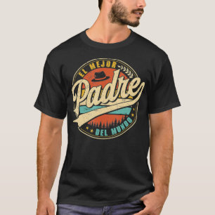 T-shirt El Mejor Padre Del Mundo Hommes Décor Vintage rétr