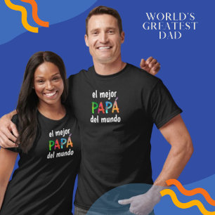 T-shirt El mejor Papá del mundo ! Lettres amusantes Whimsy