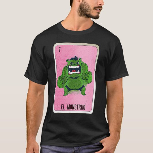 T-shirt El Monstruo Mexican Slang Lottery Bingo Cards (Devant)