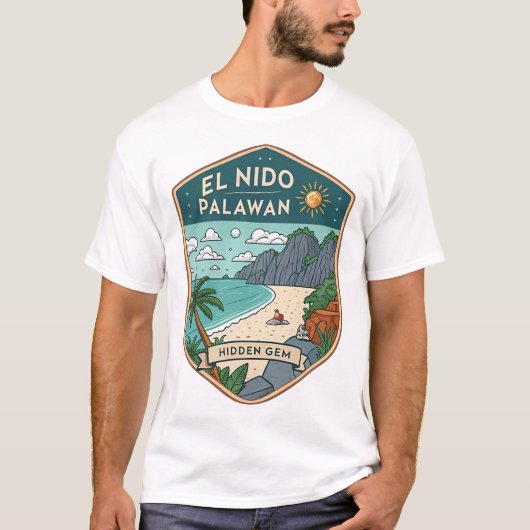 T-shirt El Nido : le joyau caché de Palawan (Devant)