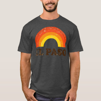 T-shirt El Paso Retro Vintage Arc-en-ciel déprimé
