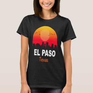 T-shirt El Paso Texas Vintage Sunset Retro City State USA