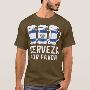 T-shirt El Salvador Cerveza Por Favoriser Drapeau Pupusas 