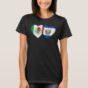 T-shirt El Salvador Drapeau Mexicaine Racines Salvadorienn