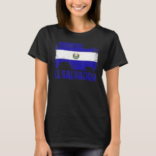 T-shirt El Salvador Drapeau Vintage Distressed Grunning Tr