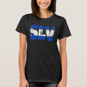 T-shirt El Salvador Fierté Amour et SLV drapeau salvadorie