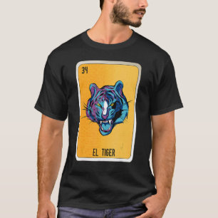 T-shirt El Tiger Cartes De Bingo De Loterie Mexicaine
